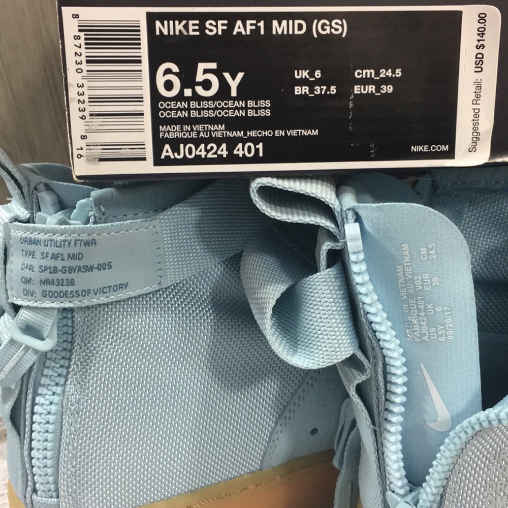 NIKE SF AF1 MID (GS) ocean bliss/ocean bliss - Picture 8 of 8